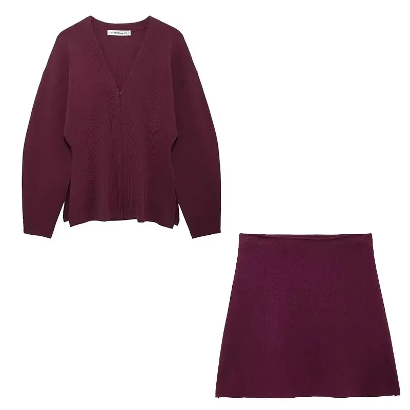 Conjunto de 2 piezas de moda para mujer, chaqueta con una botonadura y falda Midi de cintura alta con cremallera trasera Vintage, conjunto de faldas elegantes para mujer