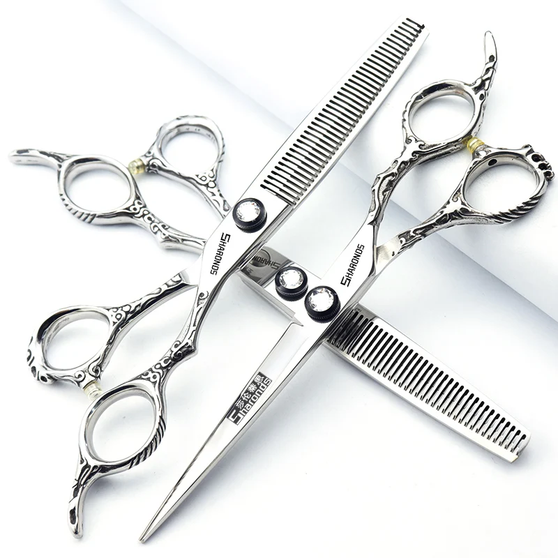 Barber Shop Hair Scissors 6.5-inch Flat Teeth Cutting Set Hairdressing Scissors Specially Used by hairstylists and hair salons.