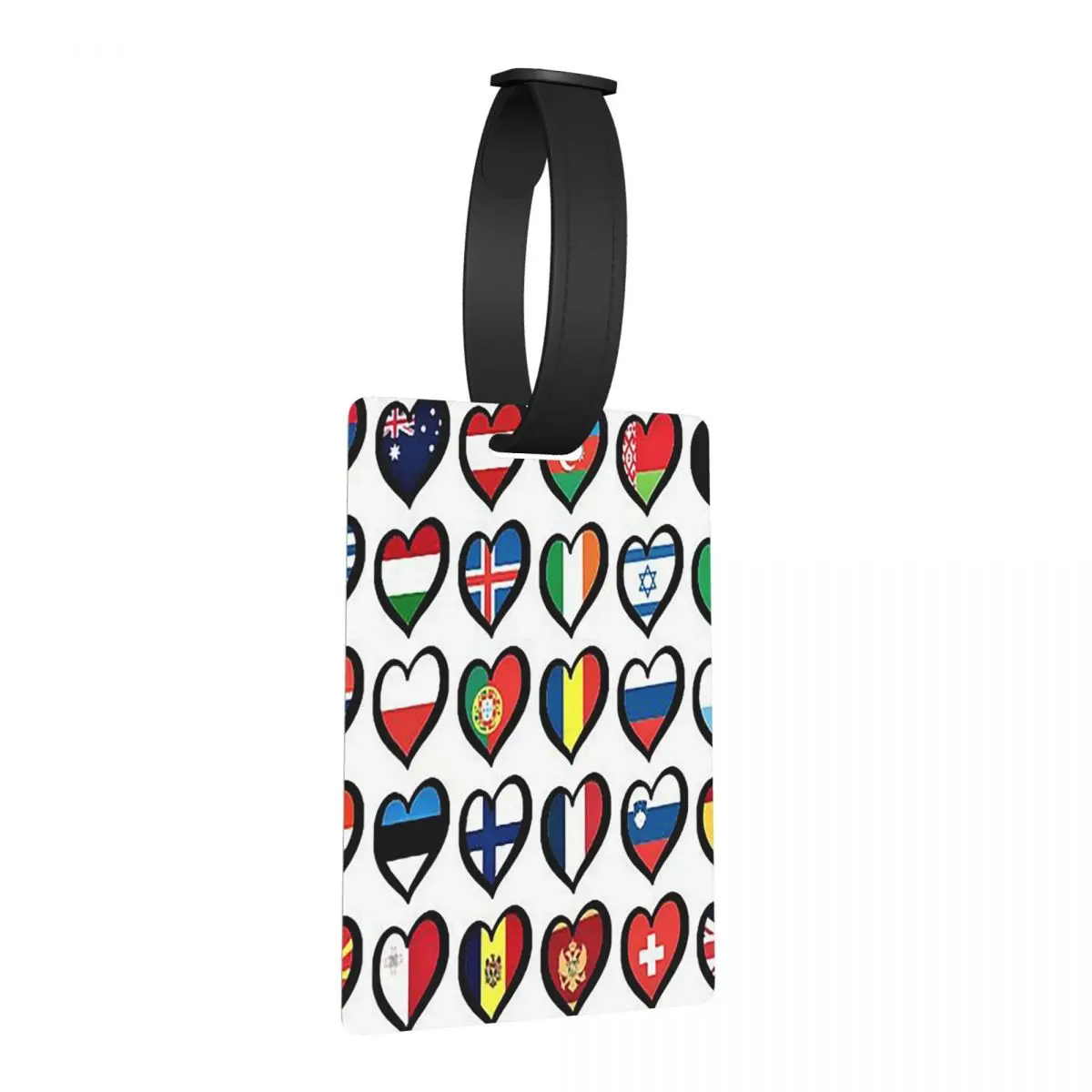 

Eurovision Song Contest Flags Hearts ESC EBU Eurofan Luggage Tags Travel Cute Baggage Boarding Tag Label Holder ID Name Address