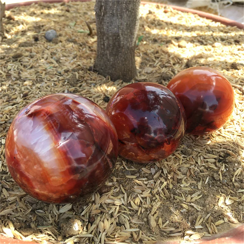 Natural Red Carnelian Crystal Sphere for Home Decoration, Red Agate Balls, High Quality