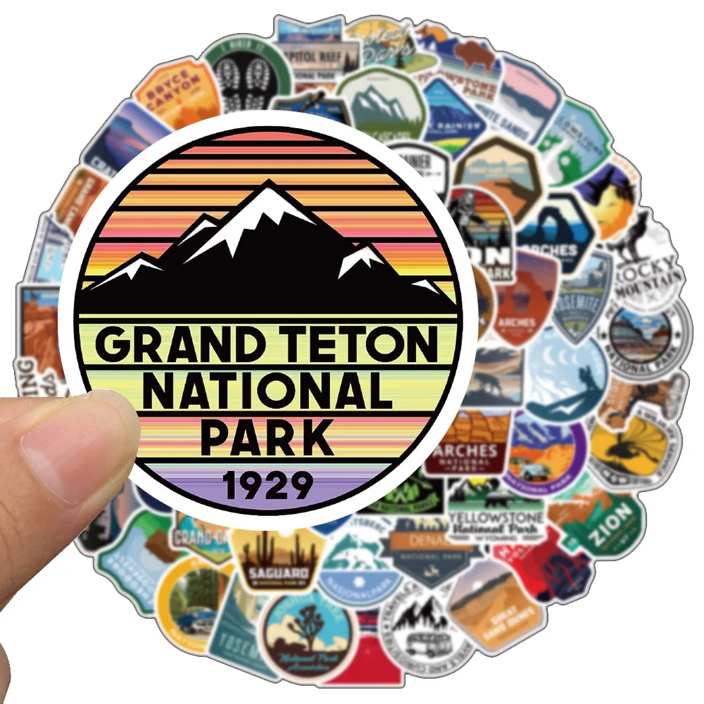 50/100PCS National Park Outdoor Stickers Laptop Bicycle Guitar Skateboard Planner Journaling Kid DIY Graffiti Waterproof Sticker