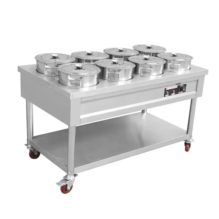

Stainless Steel Commercial Soup Table Sales Display Fast Food Porridge Warmer