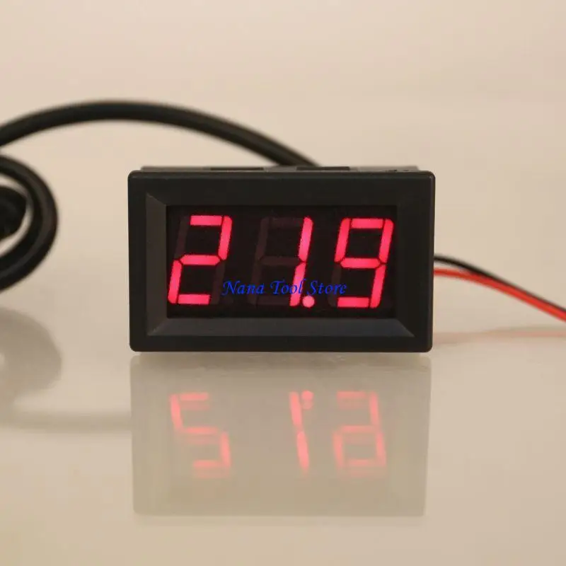 

JU64 Waterproof Temperature Probe 12V 24V 0.56" Digital Easy Connection Plastics & Metal Made