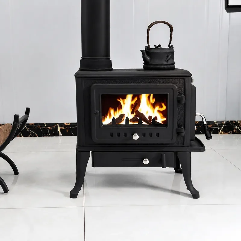 Cast Iron Wood Burning Stove for Home Heating Cooking and Boiling Water Ideal for Villa Self-built House Shop Fireplace