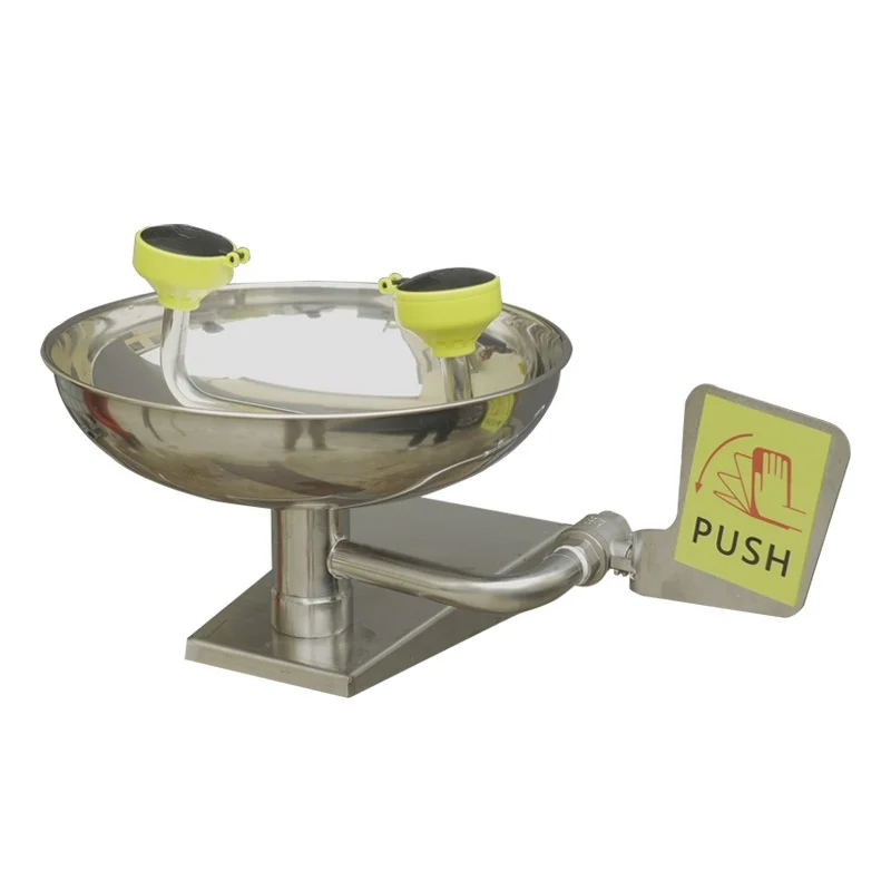 China Brand Yuexiang 304 Stainless Steel With Dust Cover Portable Emergency Eyewash For Industrial And Laboratory Use