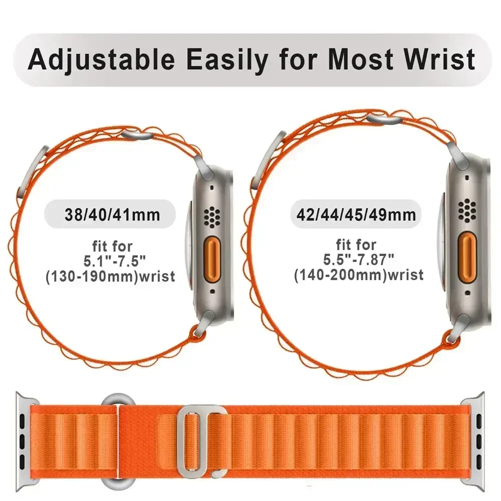 Alpine loop Strap for Apple watch Ultra 2 Band 46mm 40mm 45mm 41mm 38mm 42mm 49mm bracelet iWatch series 10 9 8 7 6 5 4 se Bands image 5