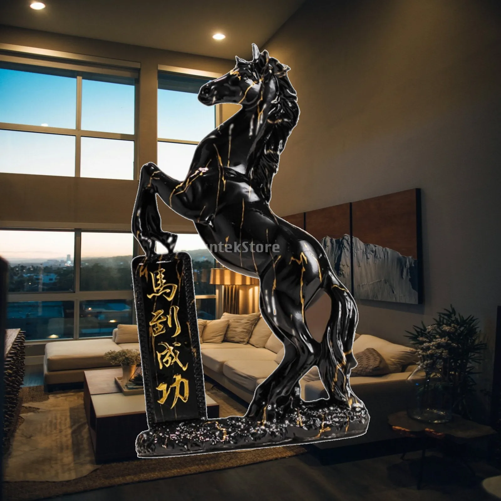 Horse Statue Resin Decoration Crafts Symbolic Animal Ornament Represents Growth Suitable for Gift Home Office