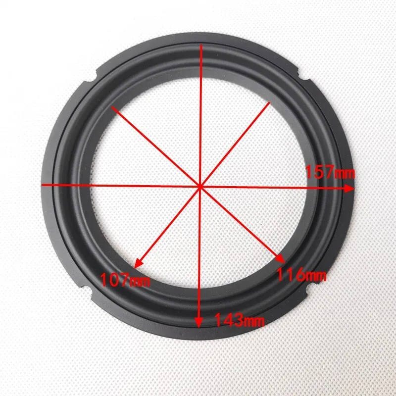 2pcs 6/6.5 Inch Woofer Soft Rubber Surround Ring
