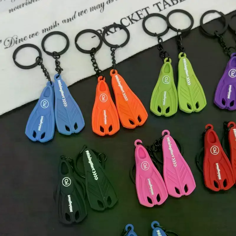 /HTF/Fin Key Chain KeyChain Flipper Keyring Diver Diving Gift Bags High-Value Keychain Accessories Diving