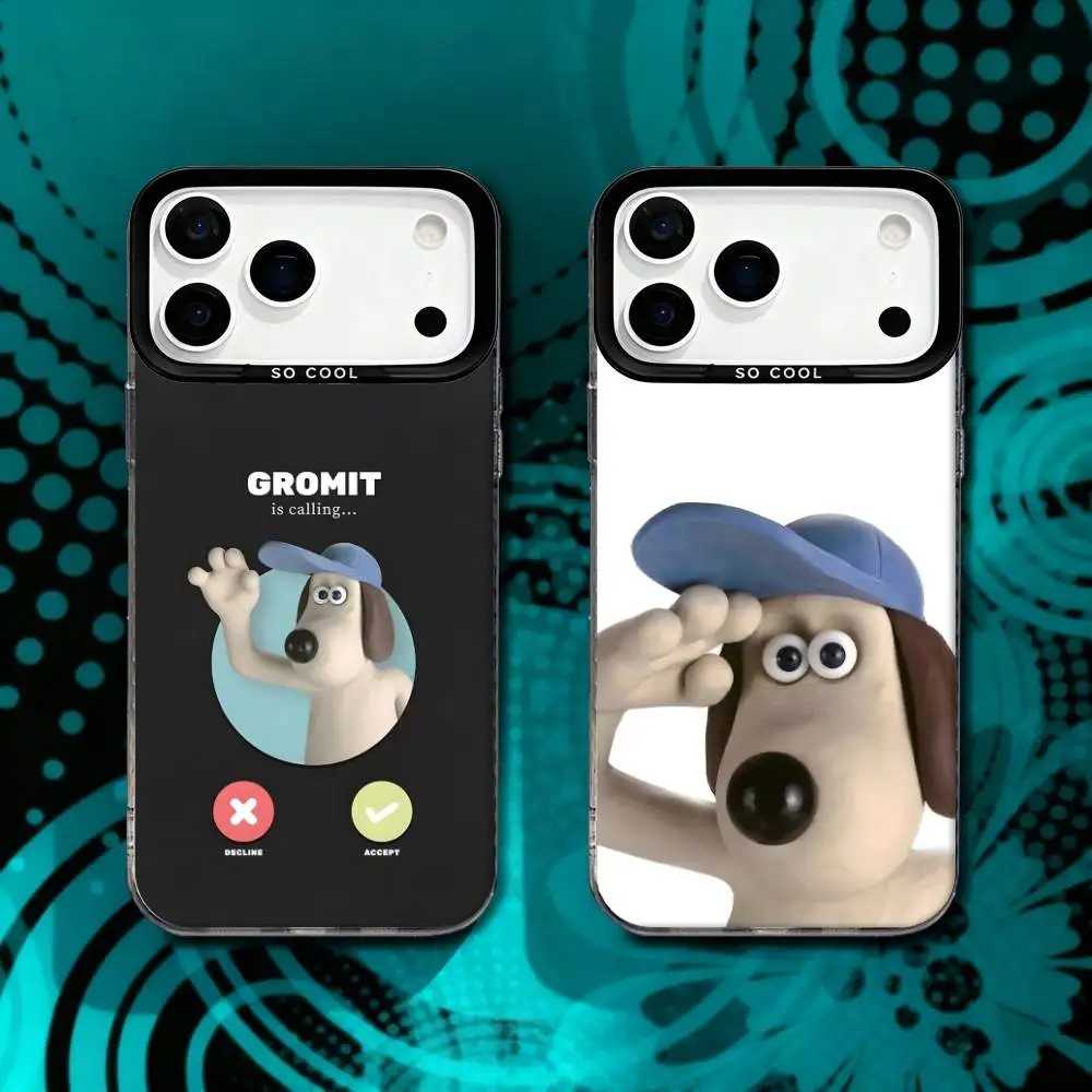 

W-Wallace And G-Gromit Phone Case For iPhone 17,16,15,14,13,12,X,8,Pro,Max,Plus,SE4,Air,Mini Black Matte Durable Hard