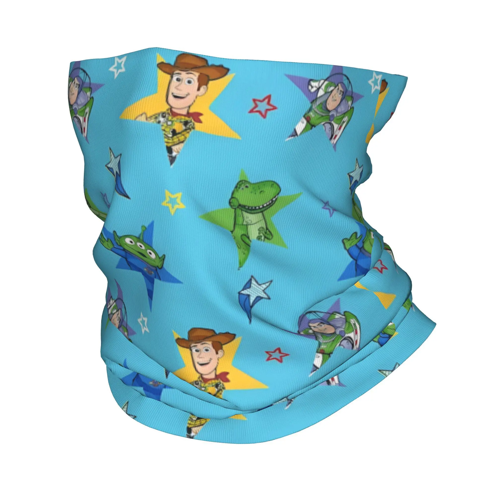 Custom Toy Story Cartoon Anime Figure Bandana Winter Neck Warmer Men Windproof Wrap Face Scarf for Ski Movie Gaiter Headband
