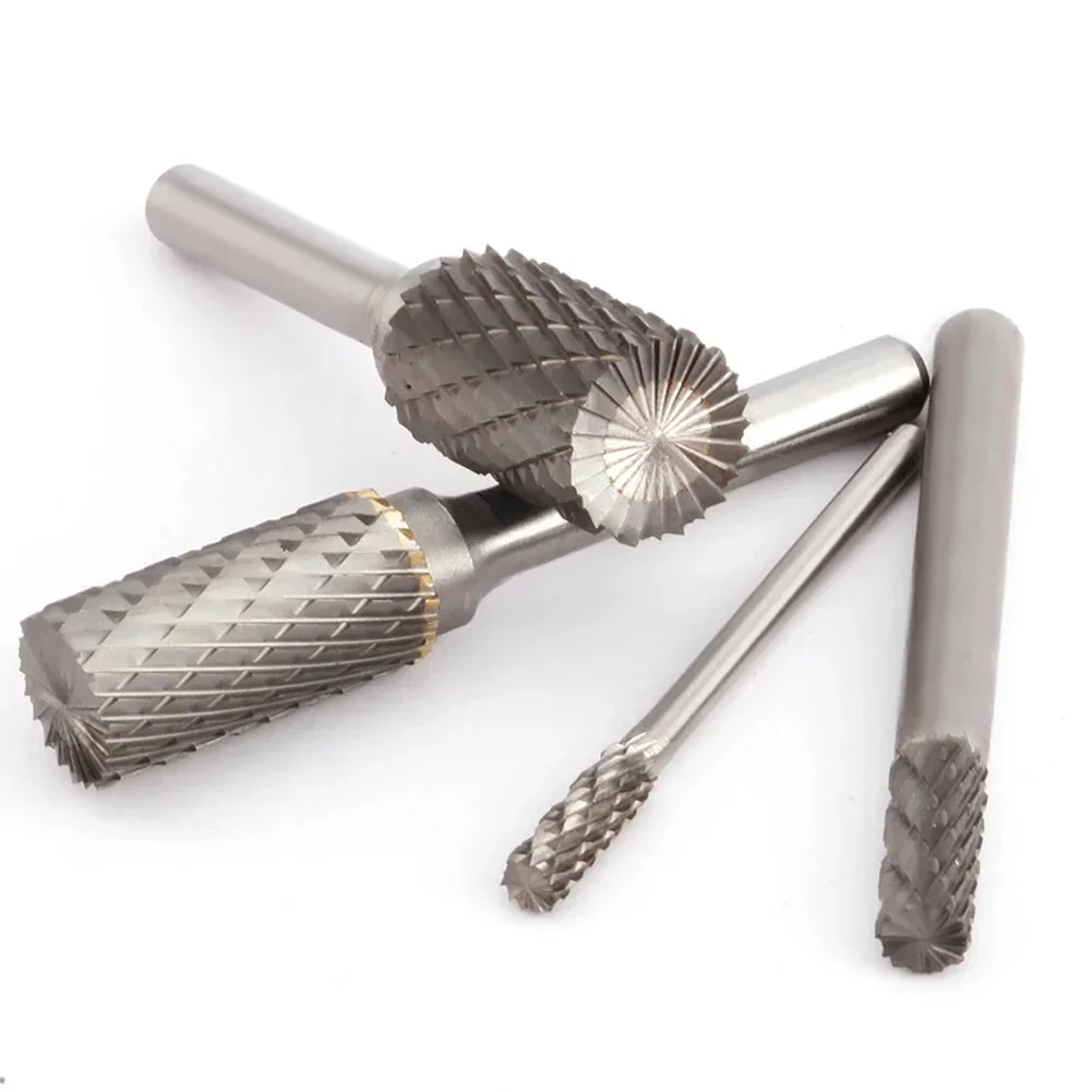 Double Cut Rotary Burrs Bit B Type Tungsten Carbide Rotary File For Metal Wood Files 3mm 6mm Shank Abrasive Tools