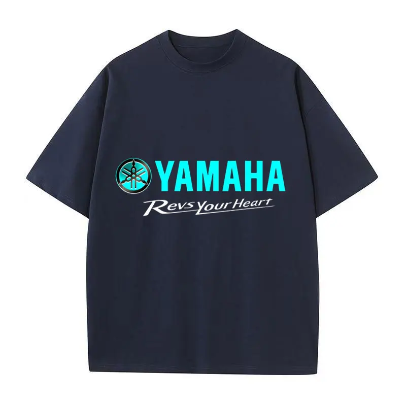 2026 Yamaha Summer Men's Cotton Casual Comfortable Top Racing Brand Enthusiasts Retro Summer Casual Street Wear