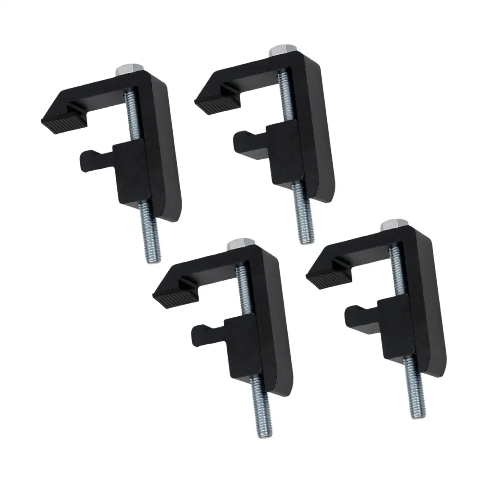 Practical Rail System Mounting Clamp Black Aluminum Alloy Bracket for Vehicle Shell Utility Track