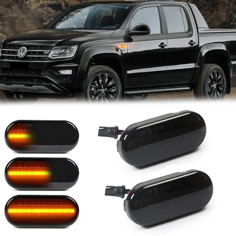 2pcs Dynamic LED Turn Signal Light Side Marker Blinker For SEAT Leon Ibiza 6L Ford Focus MK2 VW Golf 3 4 Lupo Passat Polo 6N 9N
