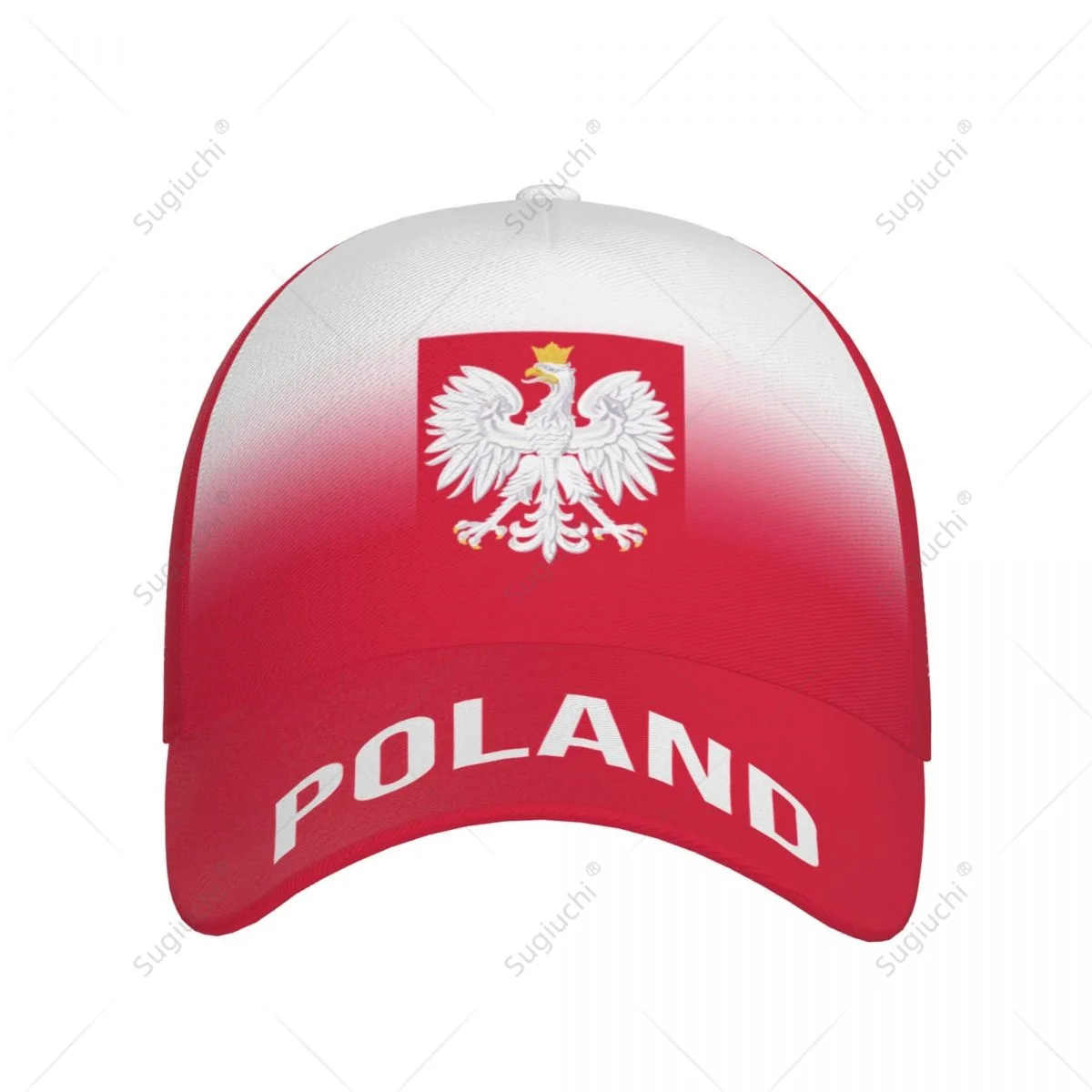 Unisex Baseball Cap Hat Poland Flag Gradient Color 3D Printing for Tennis Outdoor Bike Bicycle Golf Baseball Sports Fans