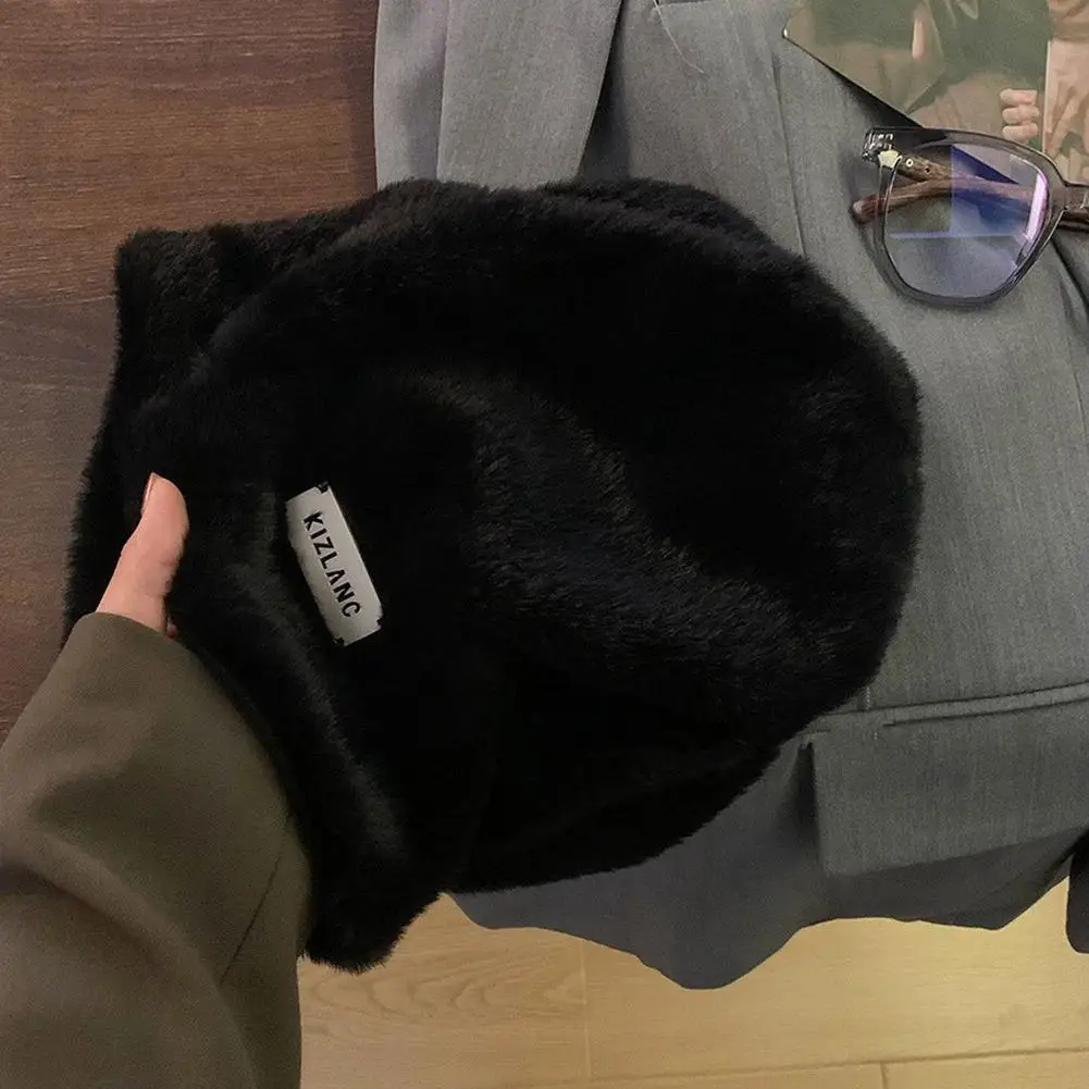 جديد إمرأة أفخم قبعات حريمي شتاء دافئ الصلبة فضفاض الصوف الصوف Skullies قبعة في الهواء الطلق Coldproof رشاقته قبعات الإناث Gorros