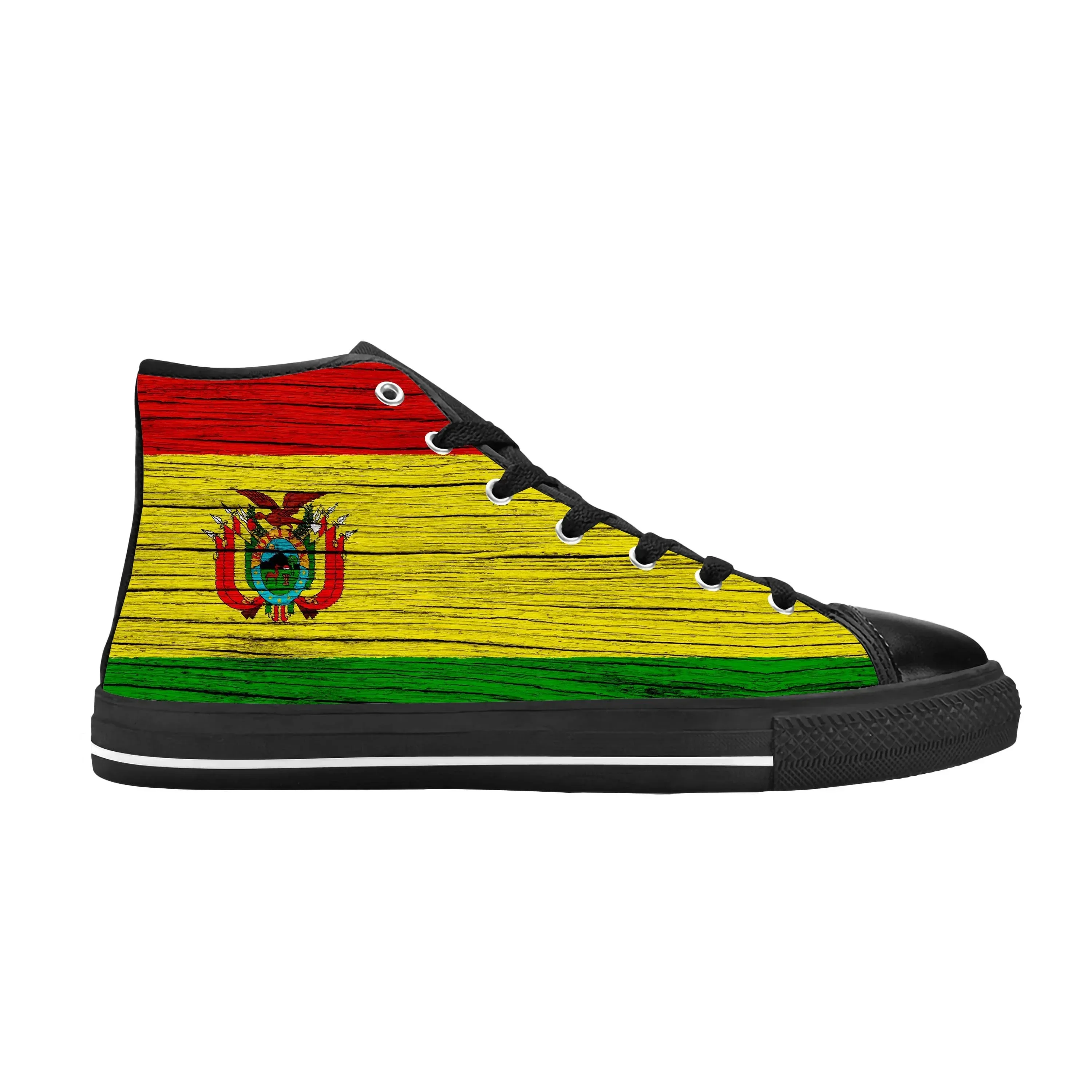 

Hot Bolivia Bolivian Flag Patriotic Pride Fashion Casual Cloth Shoes High Top Comfortable Breathable 3D Print Men Women Sneakers