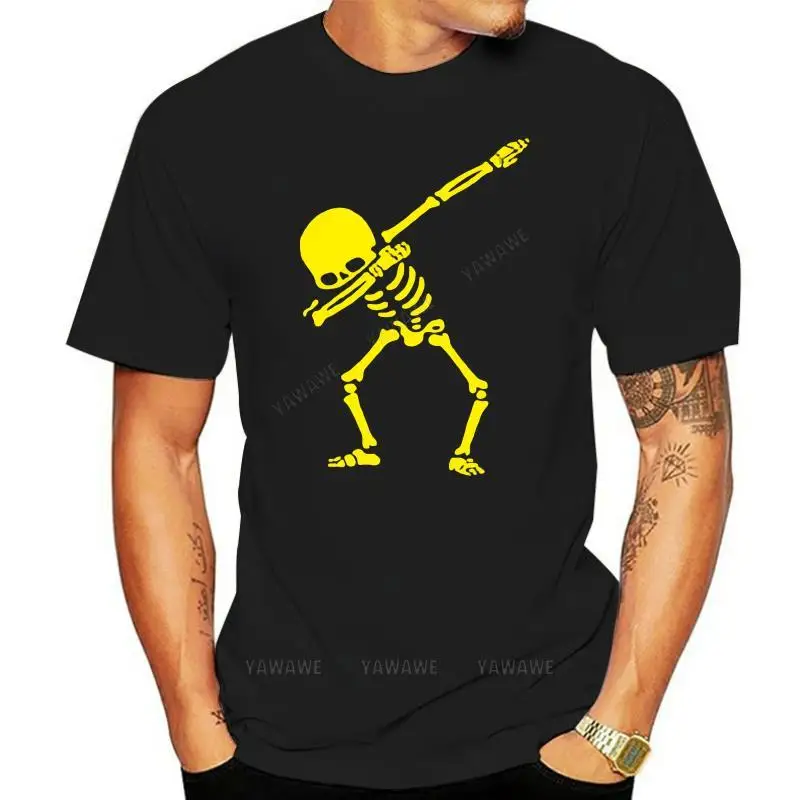 

Dabbing Skeleton Black fun T-Shirt (XS to 3XL sizes available) t shirt Unisex New Fashion Men Woman short sleeve Free Shipping