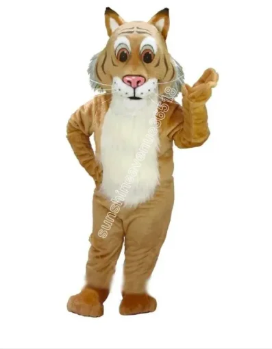 

New Adult Hot Sale Foam Halloween High quality Bobcat Mascot Costume Plush Christmas Fancy Dress Halloween Mascot Costume