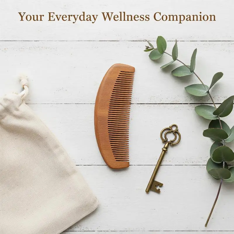 New Sandalwood Wave Wide Tooth Comb Anti-Static Hairbrush Dry And Wet Use Salon Hairdressing Styling Tools Daily Hair Care Use