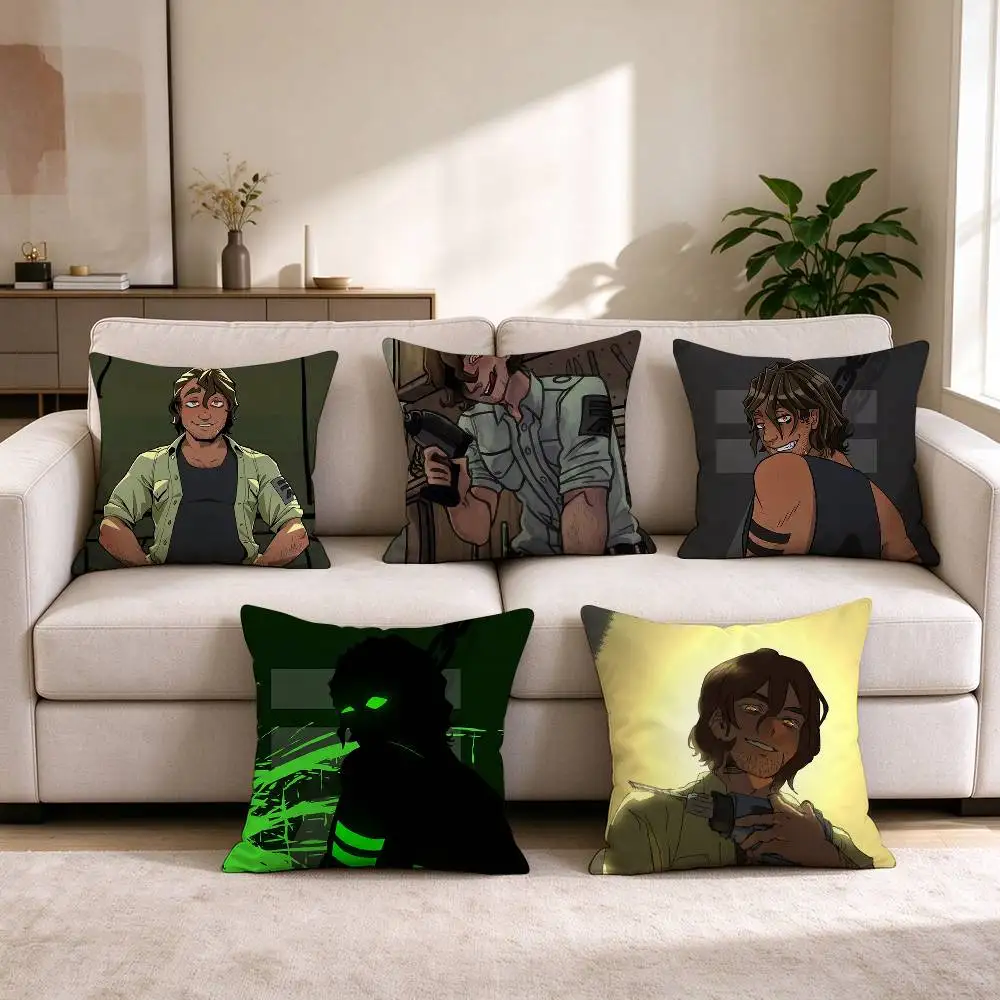 H-Horror Visual Novel YKMET Strade Square Double-Sided printed Pillow Case Bedroom Bedside Pillow Sofa Cushion Cover