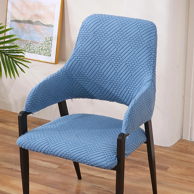 Home Office Chair Cover Solid Color Elastic Dining Chair Covers Universal Elastic Square Stool Slipcover For Bar Hotel Office
