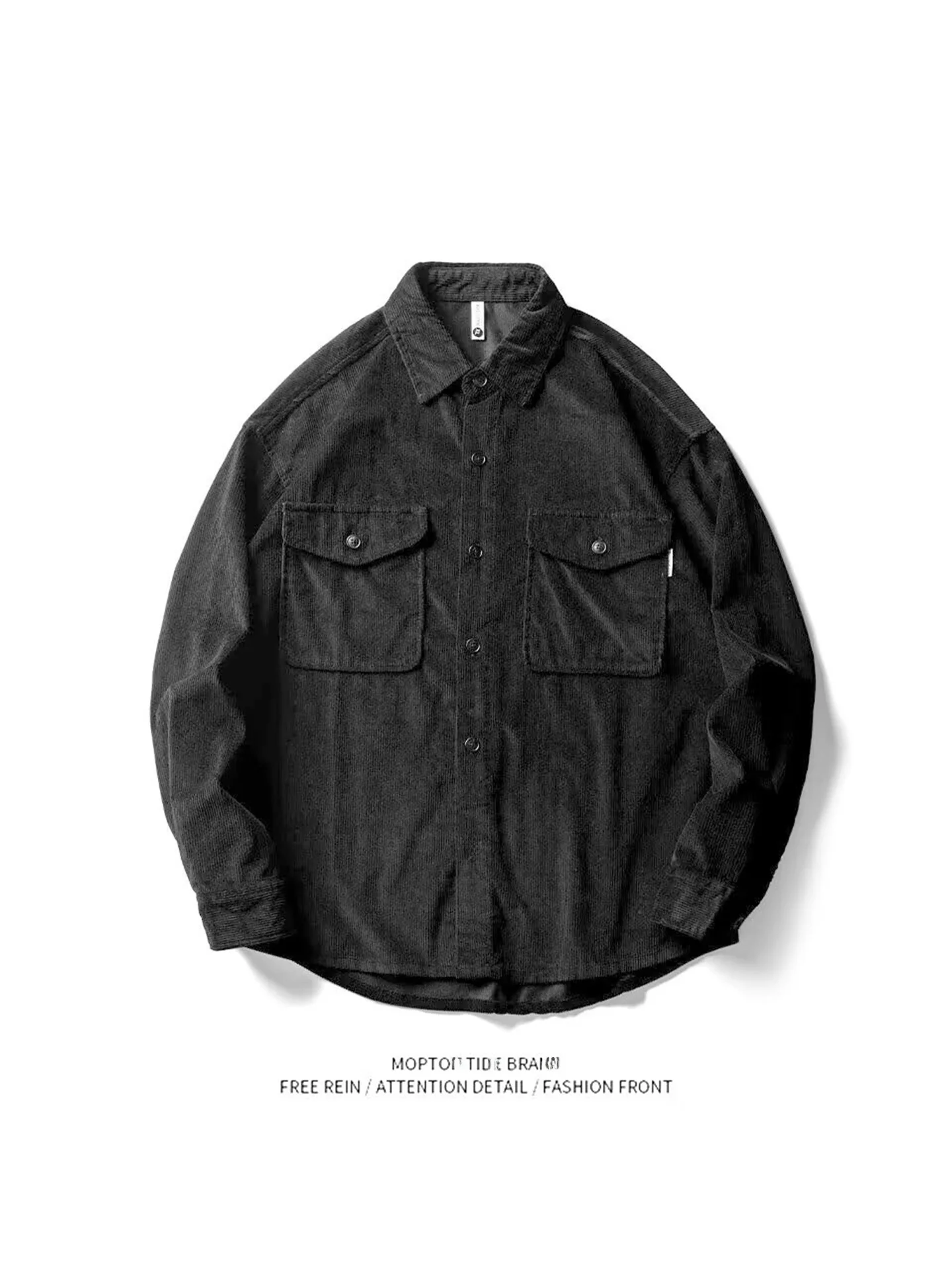 American Style Casual Corduroy Work Shirt Men's Long Sleeve High Street Vintage Shirt Jacket Spring Autumn Fashion Trend