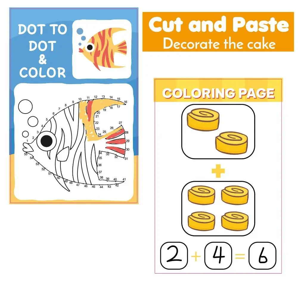 

Paper Children's Paper-cut Book Montessori Arts and Crafts Cutting Activity Book Art Learning Scrapbooking