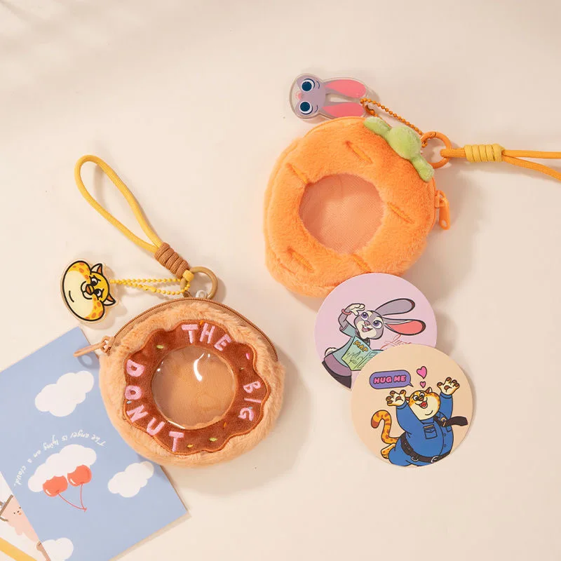 Mignon Disney Zootopia Stitch Nick Wilde Judith peluche badge poupée sac fermeture éclair porte-monnaie porte-clés sac à dos décoration filles jouet cadeau