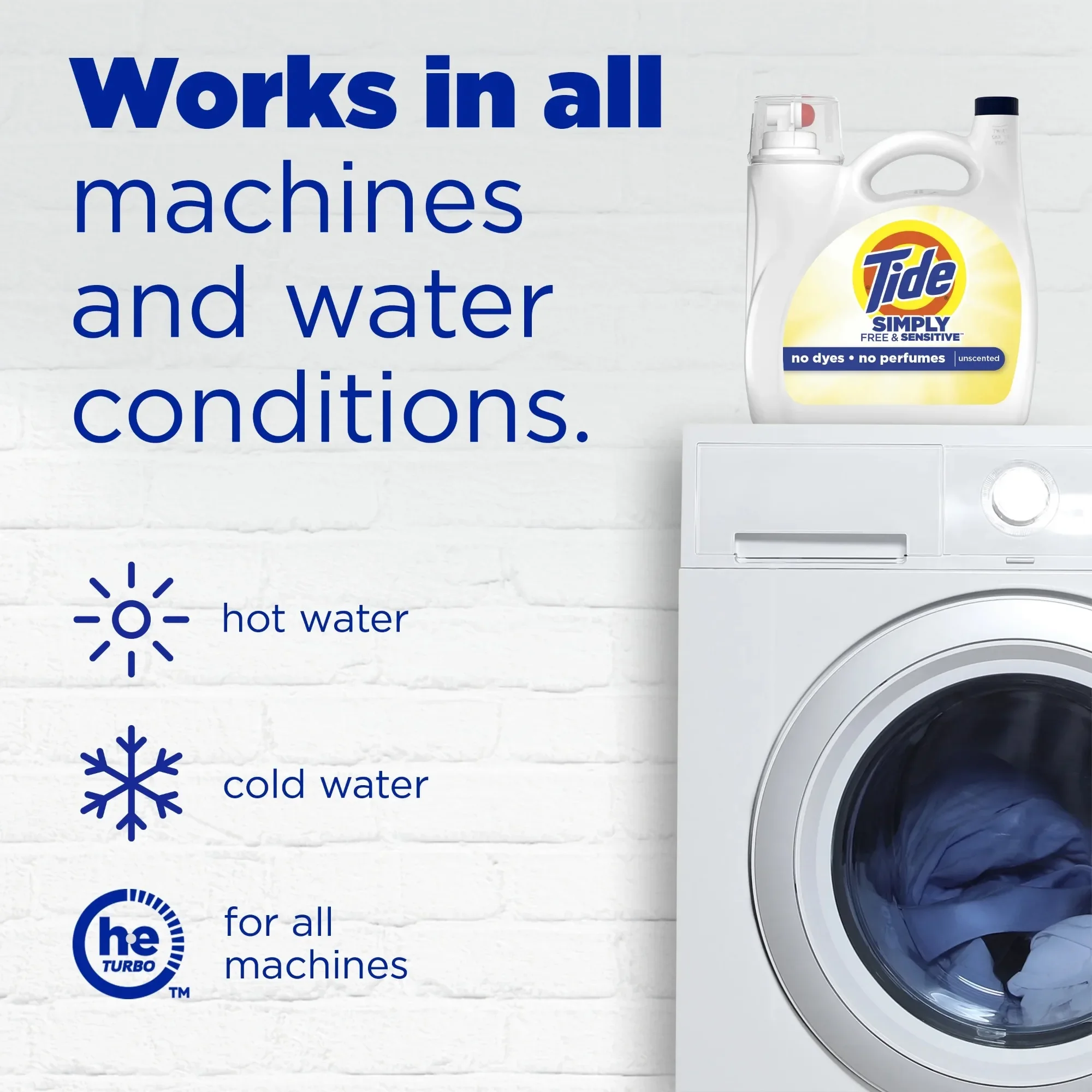 منظف الغسيل السائل، مجاني وحساس، 117 أونصة سائلة، 89 تحميلًا #4