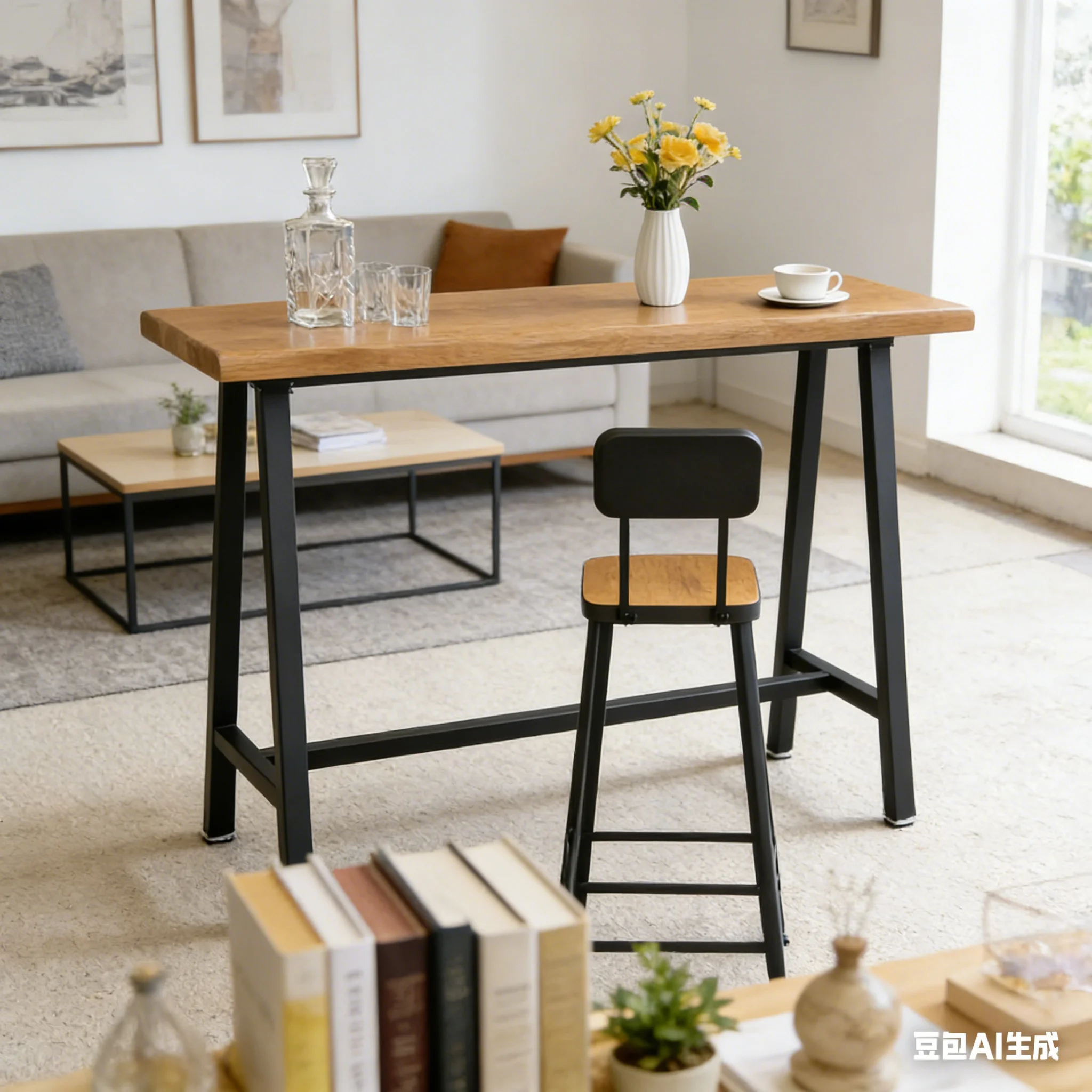 aoliviya-set-moderno-di-tavolo-da-bar-in-legno-massello-con-sedie-sgabello-alto-da-balcone-semplice-e-casual-montato-a-parete-lungo-b5