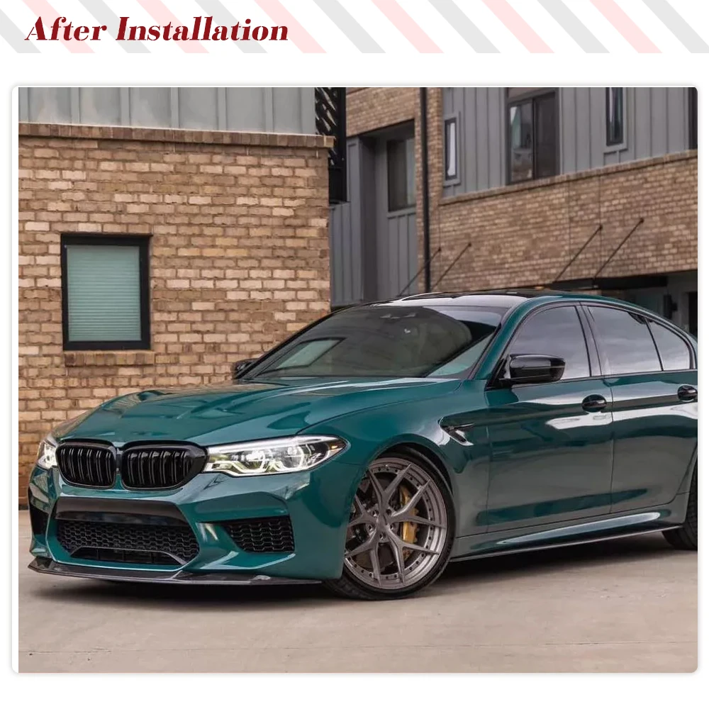 Carbon Fiber / FRP Car Front Bumper Lip Spoiler Splitters For BMW 5 Series F90 M5 Sedan 2018-2020 Front Lip Chin Spoiler Apron