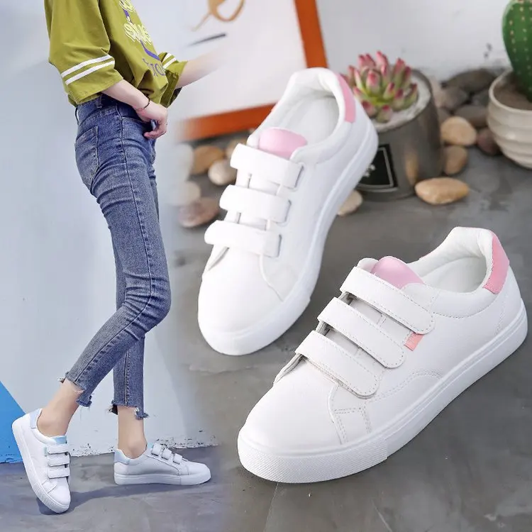 Foreign Trade Small White Shoes Female Students 2024 Spring New Comfortable Running Shoes Women\'s Single Shoes