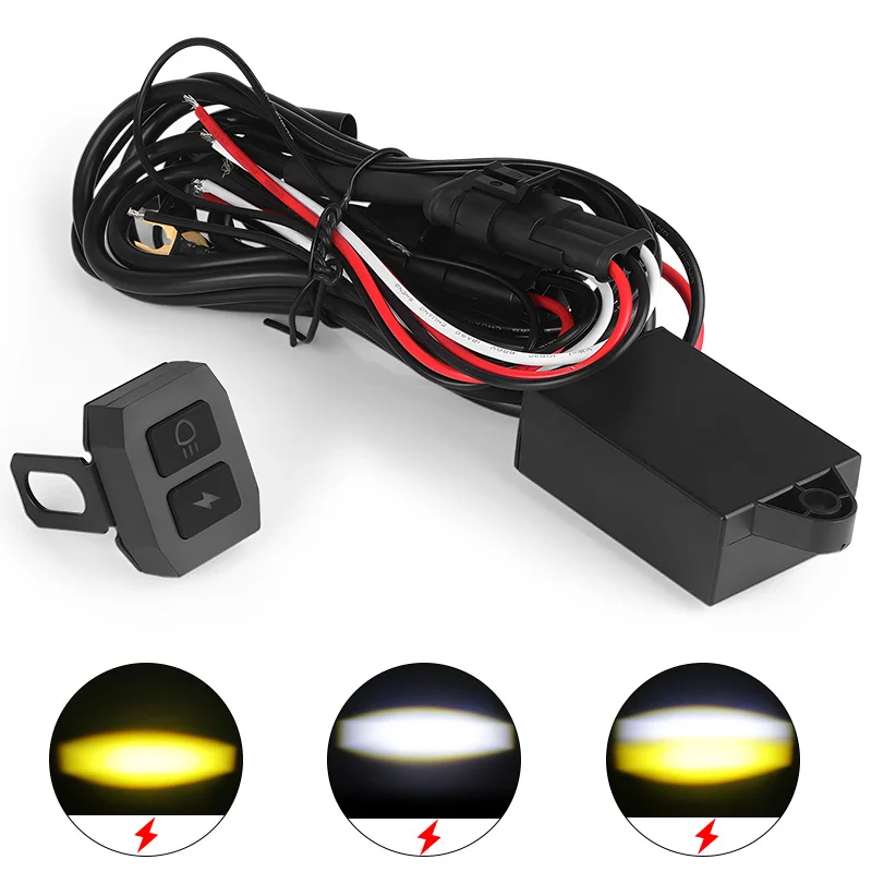 

Motorcycle Spotlights Wire Switch Light Bar/Work Light Fog Light On/Off Wiring Harness for Car Boat Truck Cable Accessories