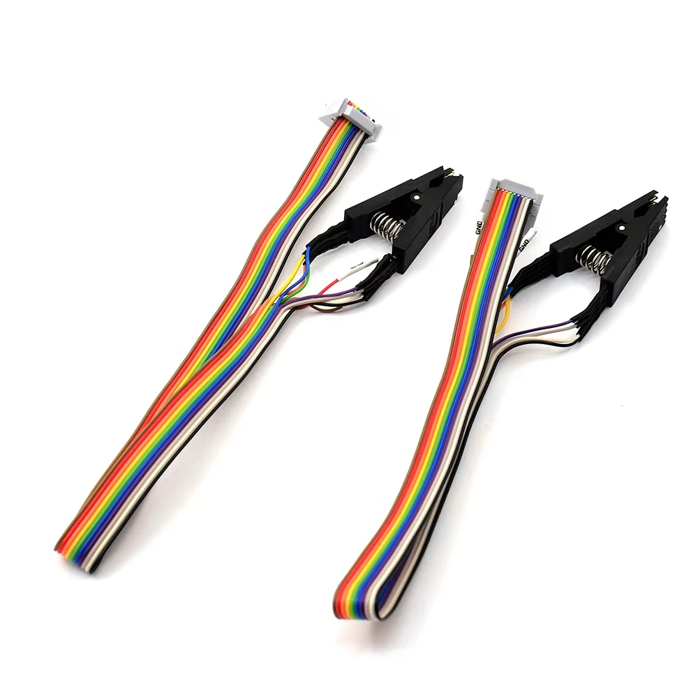 Adaptor Klip EEPROM untuk Programmer VVDI PROG XDPG12 Tanpa Solder, Bebas Pembongkaran, Set Klip Chip SOP8 DIP8 untuk Pemrograman Chip