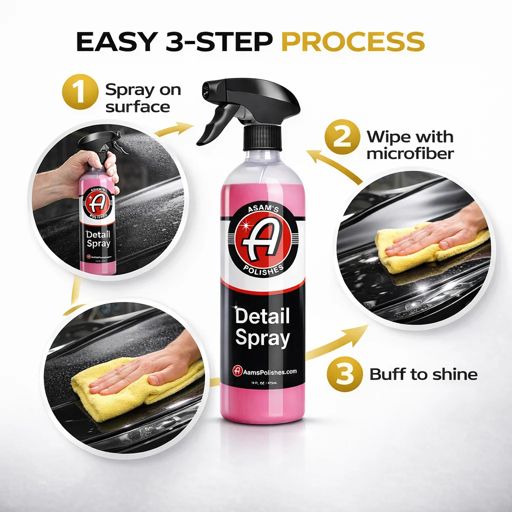 Quick Detail Spray 16 oz – Car Exterior Cleaner with High Shine & No Streak Formula