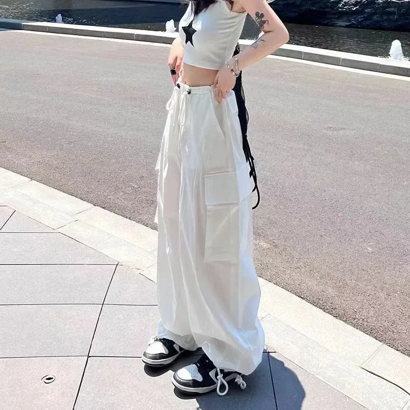 

Spring Summer Korean Women's Pants Street Loose Streetwear Harajuku Straight Overalls Pants Y2k Pants Sweatpants Joggers Women