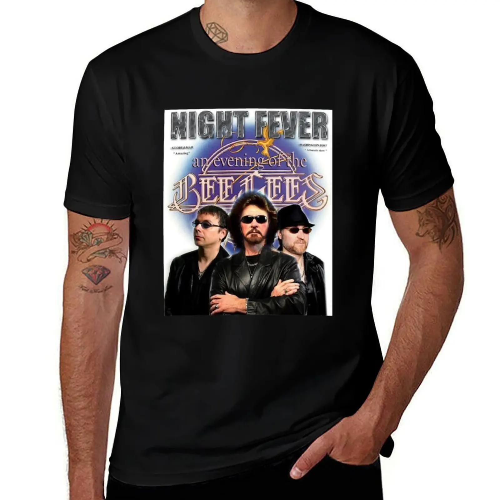 Graphic Design of Bee Gees Band - Night Fever Legend Music T-Shirt Trend Art Print T-Shirt