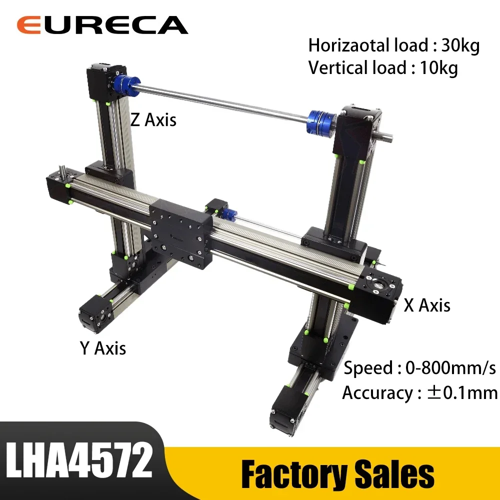 

High Speed XYZ Three-axis Gantry LHA4572 Precision Synchronous Belt Slide Module Linear Shaft Actuator Guide Rail Workbench