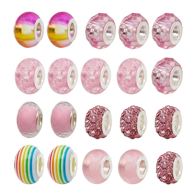 1set Jewerly Making Kit Charm Bracelet Necklaces Present Alloy Beads Set DIY Child Bracelet With Package Bag