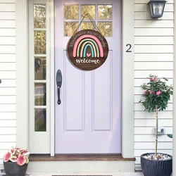 1pc Wooden Plaque Welcome, Today Is A Good Day For Learning, With Rainbow Hanging Signs For School Decoration, Classroom Decorat