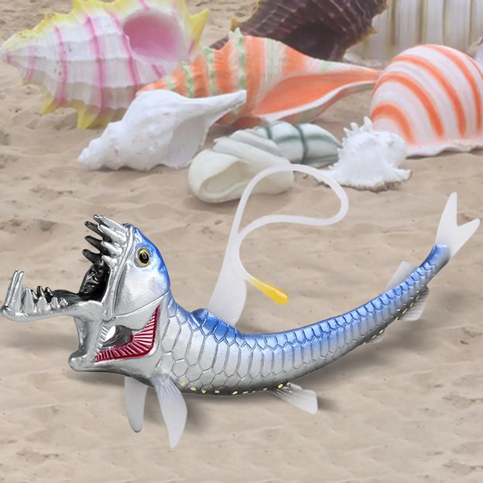 لعبة نماذج للحيوانات البحرية مجموعة نماذج لعب السمك للأولاد والأطفال Chauliodus #3