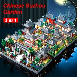 1800Pcs Famous Building Block Set Suzhou Classic Garden Series China Mini Building Bricks Model Toy for Children and Adults