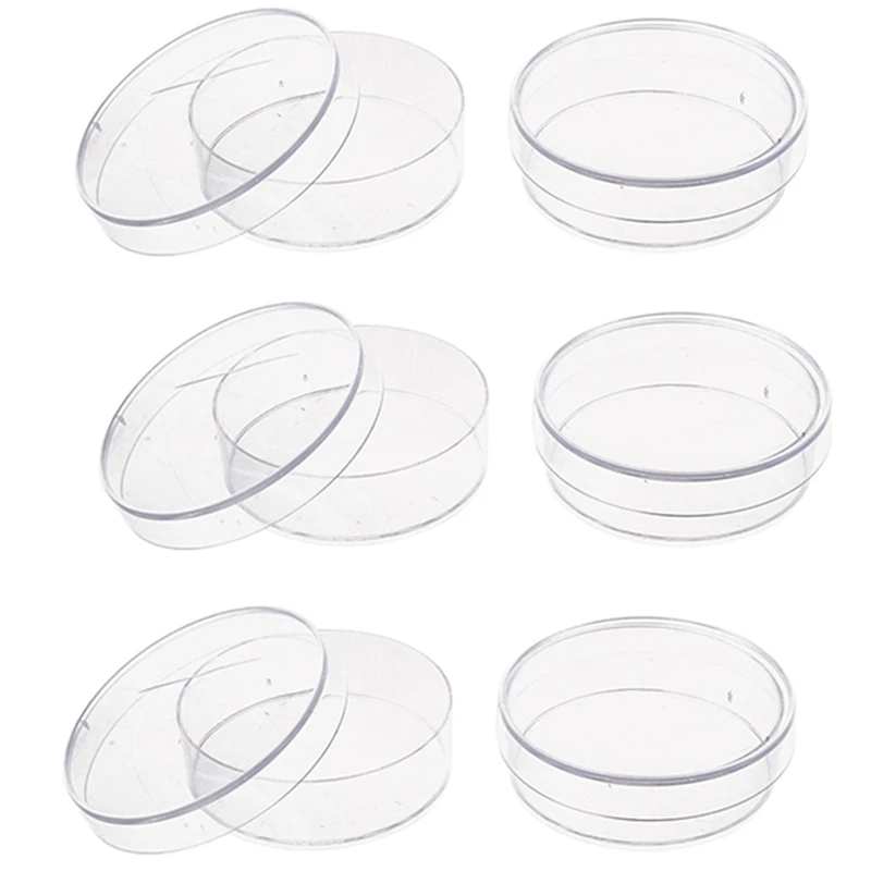 30 Pcs. 35Mm X 10Mm Sterile Plastic Petri Dishes With Lid For LB Plate Yeast (Transparent Color)