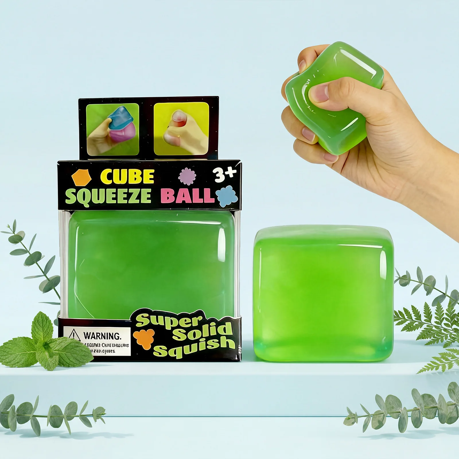 

Squeeze Cube Stress Relief Toy Mini Square Handheld Sensory Squish Toy Portable For Adult Daily Commute Relaxation Leisure