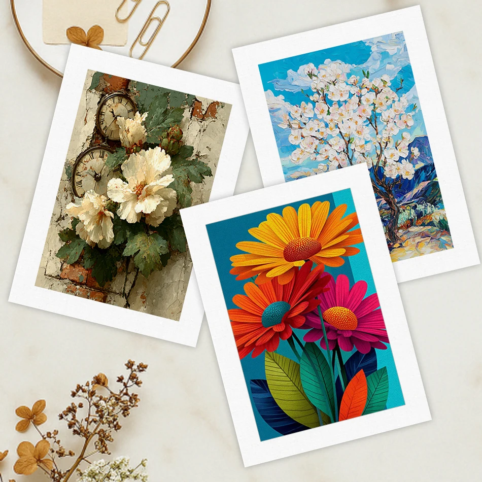 

SDOYUNO Simple Painting By Numbers For Beginner Picture Drawing Decorative Paintings Canvas Draw Kit 20X30cm Flowers Wall Decor