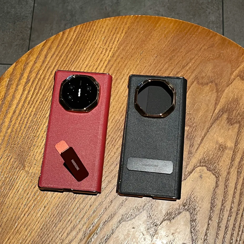 

Кожаный чехол с зернистой фактурой для Huawei Mate XT Ultimate, невидимый чехол-подставка для телефона