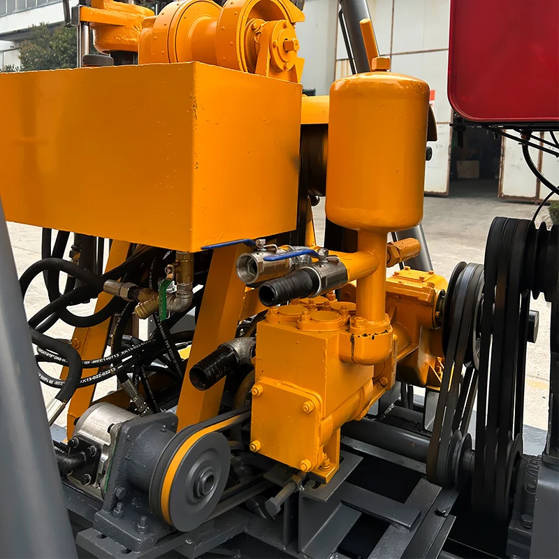 Impianto di perforazione rotante idraulico portatile personalizzato per la costruzione di pozzi d'acqua con foro profondo Profondità di perforazione di 300 m Motore diesel Nuovo fo