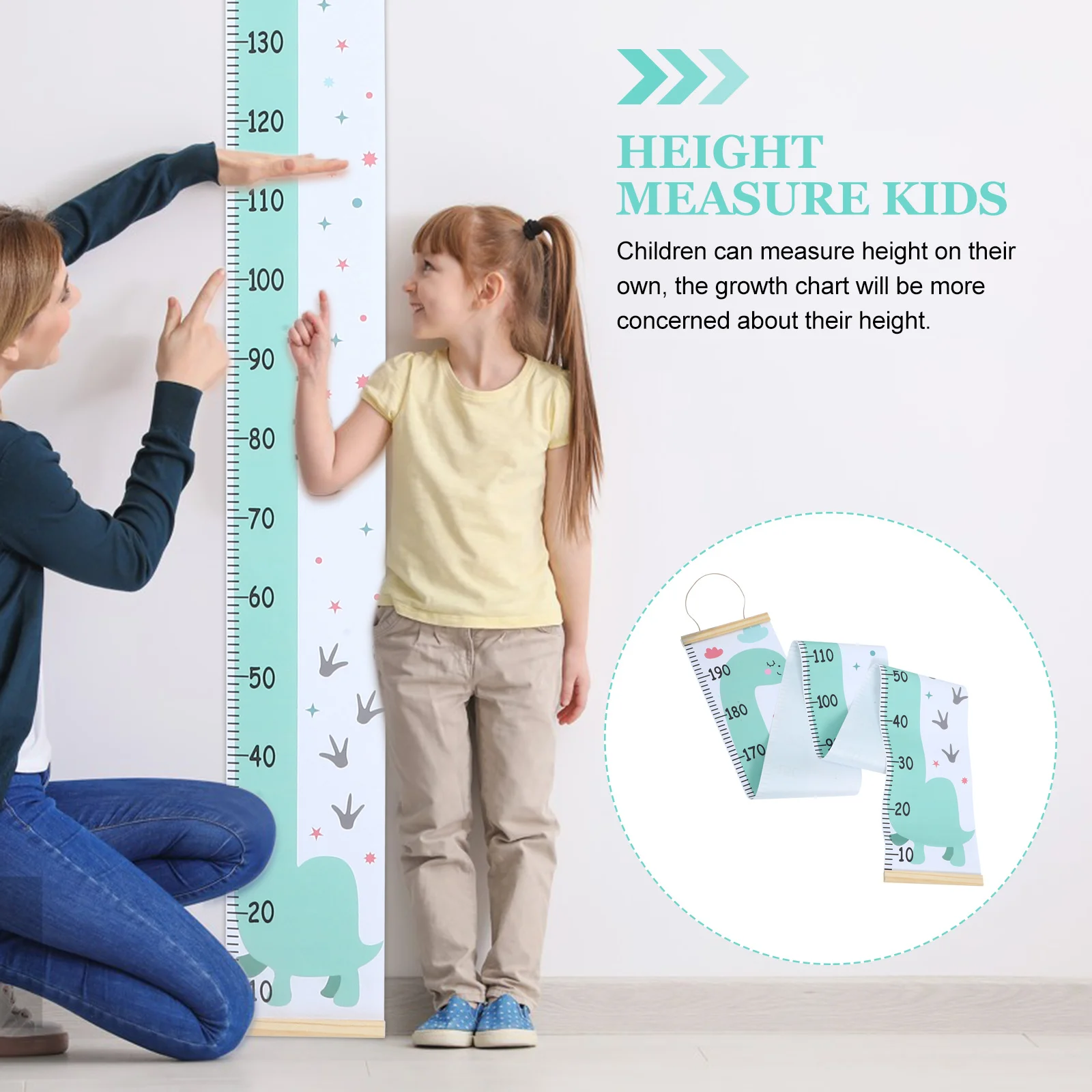 

Animal Cartoon Height Chart Kids Hanging Growth Ruler Child Growth Chart for Wall and Room Decor Height Measure Kids